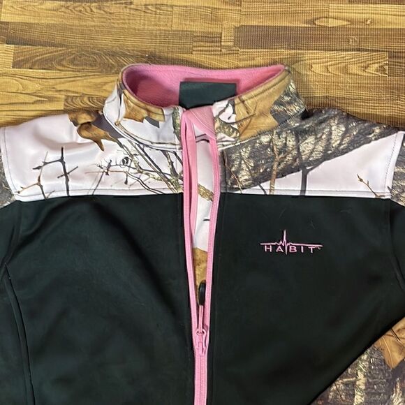 Habit woman soft shell  jacket camouflage Black/pink size S - Picture 2 of 8